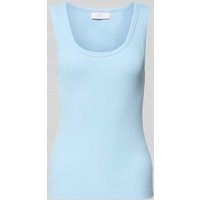Rich & Royal Tanktop in Ripp-Optik in Hellblau, Größe L von Rich & Royal