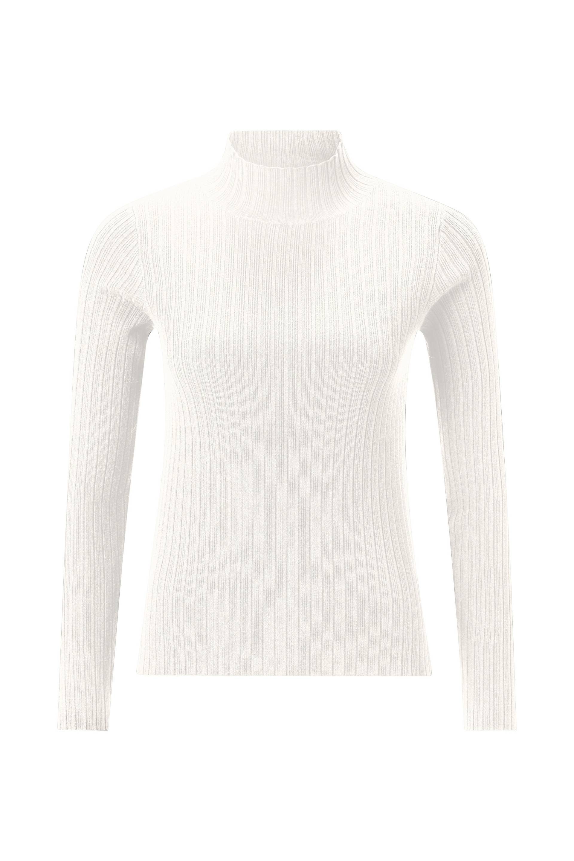 Rich & Royal - Turtle neck rib knit pearl white - Gr. - M von Rich & Royal