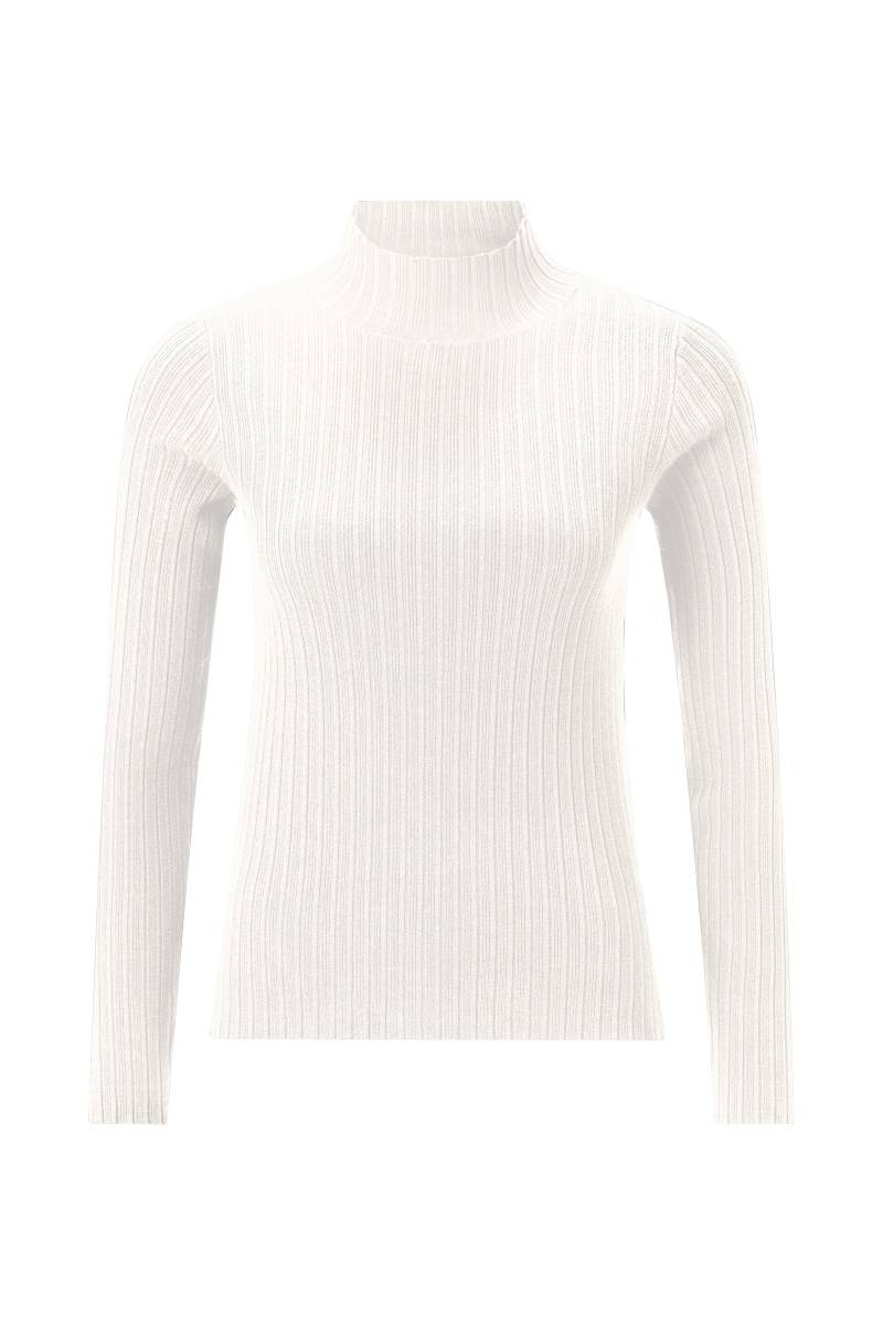 Rich & Royal - Turtle neck rib knit pearl white - Gr. - M von Rich & Royal