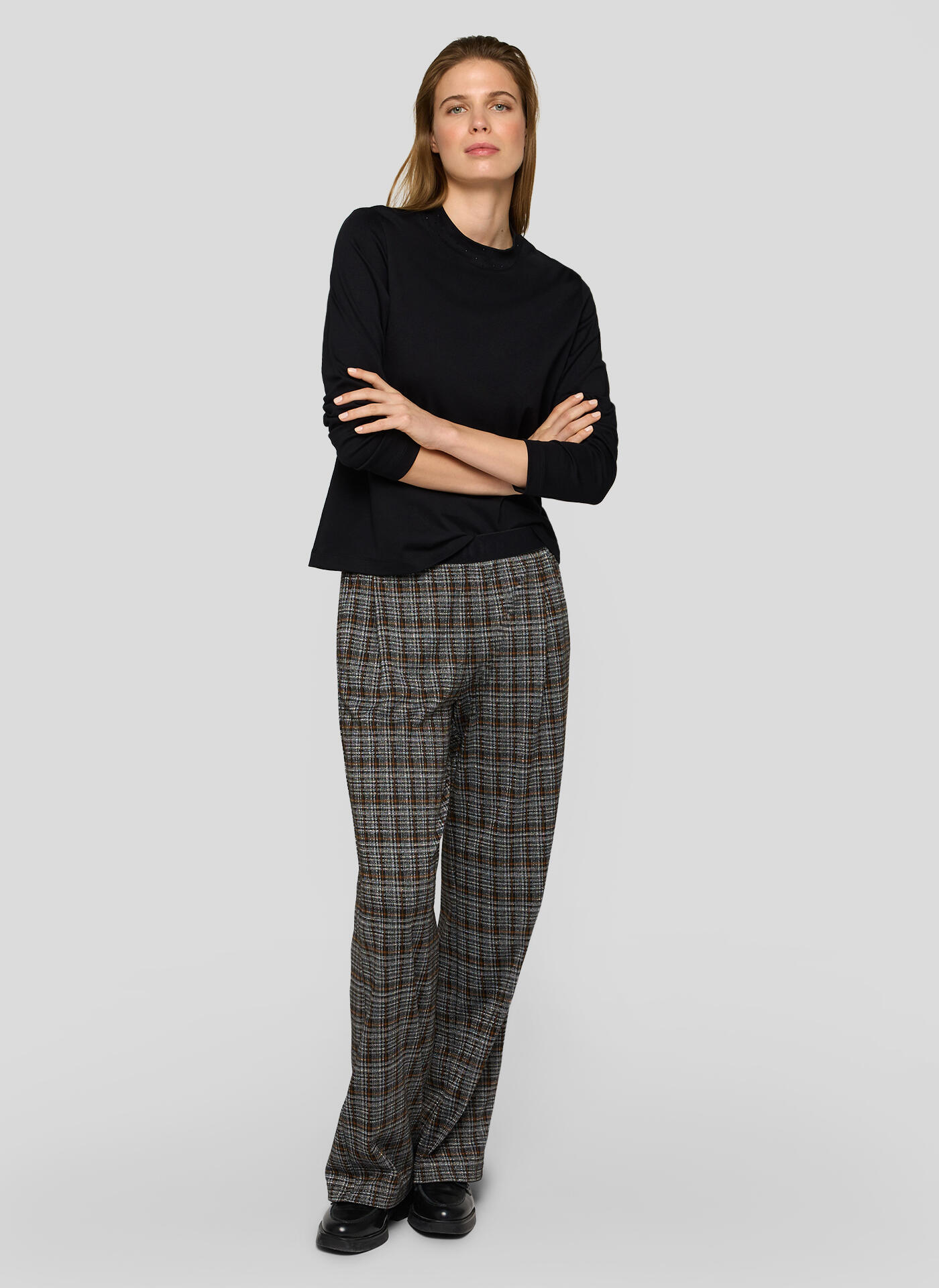 Rich & Royal - V-Neck Cardigan Tuck Stitch shadow grey - Gr. - M von Rich & Royal