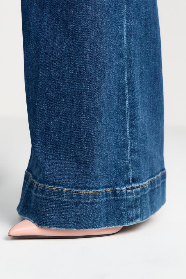 RICHROYAL Weite Jeans NOS MR SC F Blue Hoher Bund, weites Bein, dezente Waschung von RICHROYAL