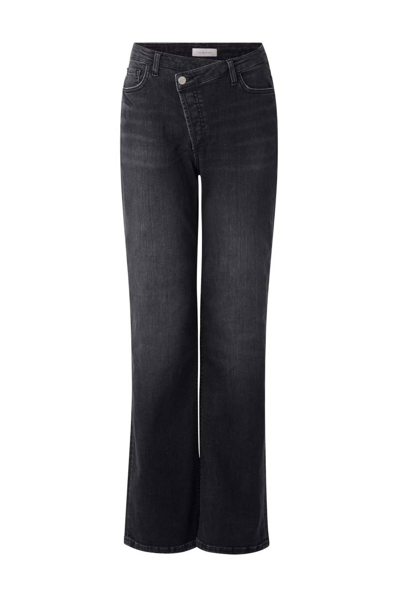 Rich & Royal - Wide leg crossed waistband jeans GOTS denim black - Gr. - 28/32 von Rich & Royal