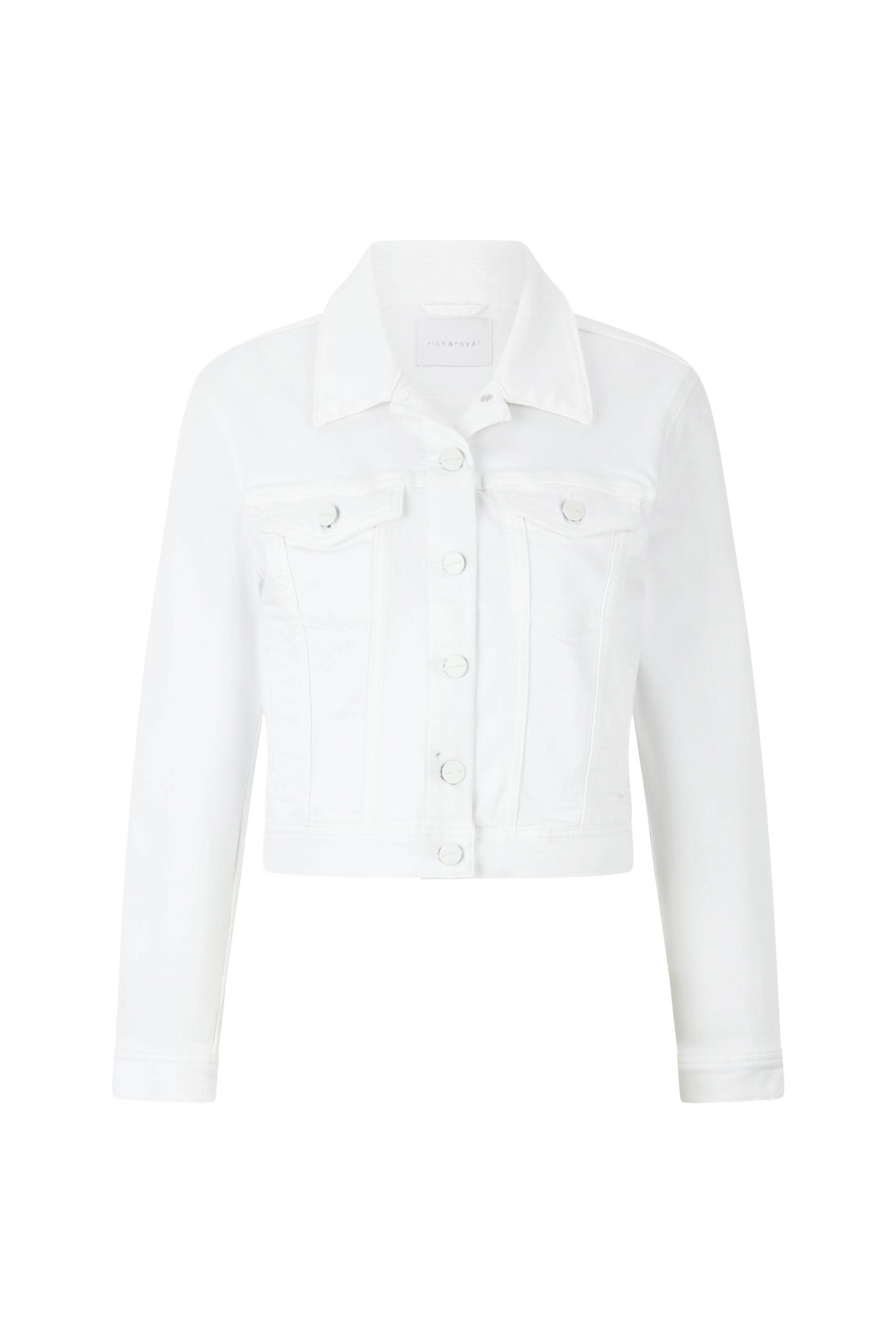 Rich & Royal - coloured denim jacket white - Gr. - 42 von Rich & Royal
