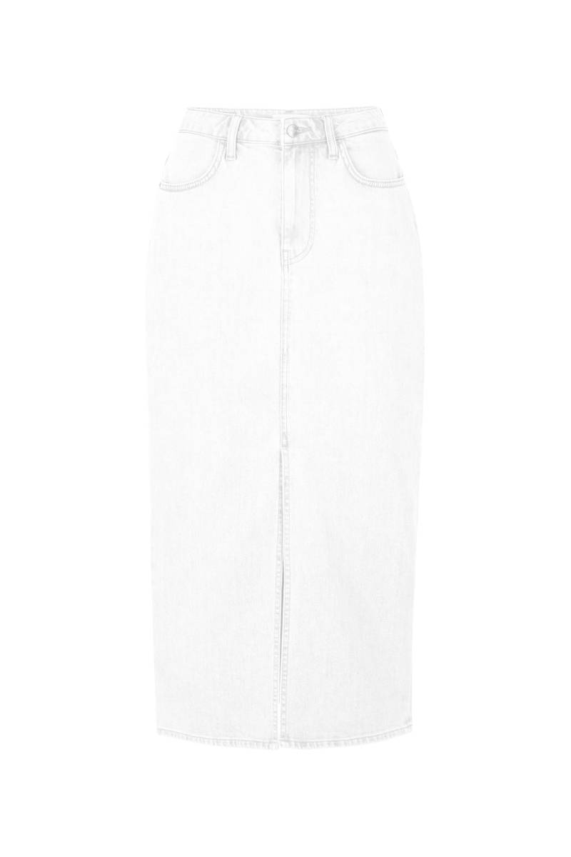 Rich & Royal - long white denim skirt organic white - Gr. - 25 von Rich & Royal