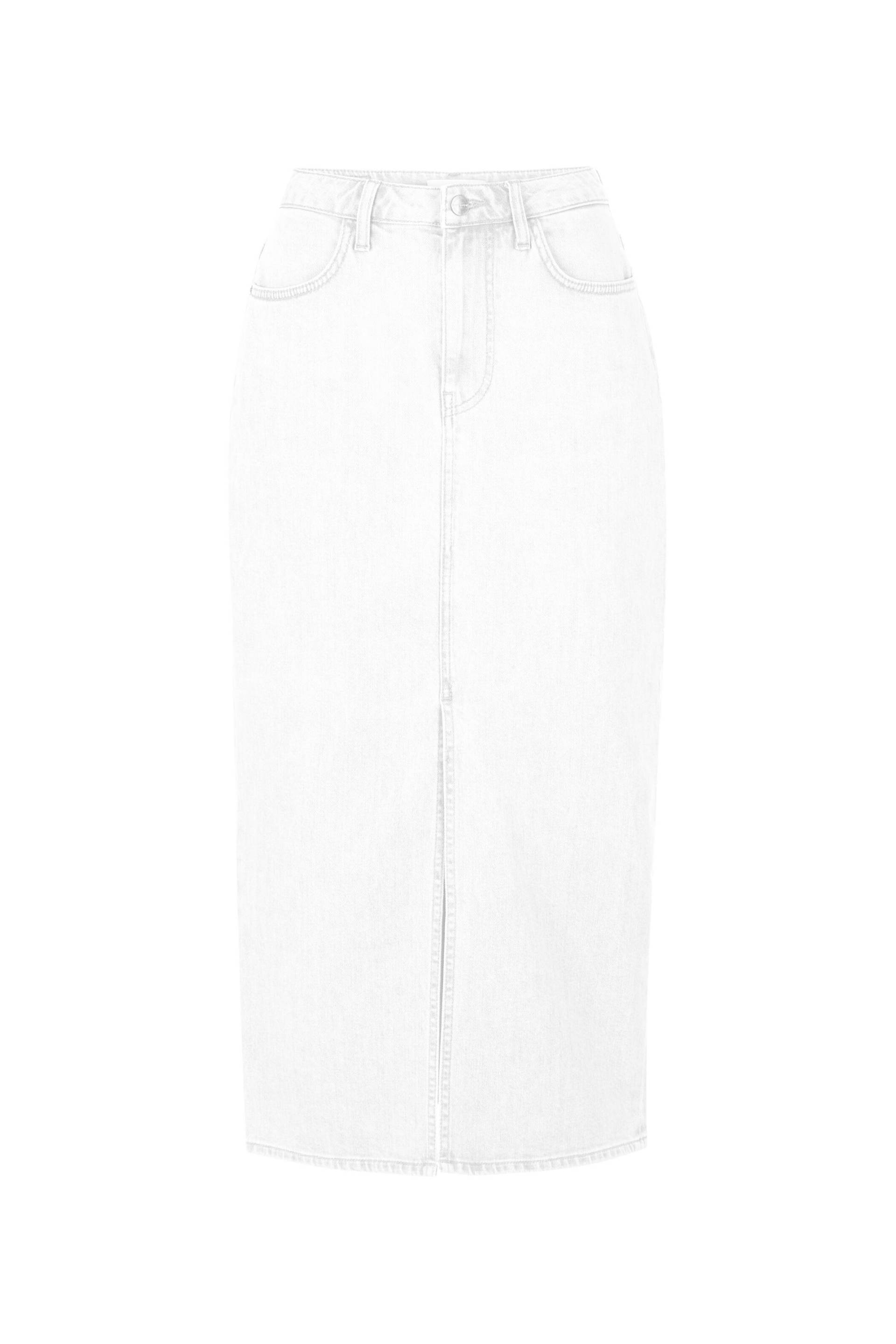 Rich & Royal - long white denim skirt organic white - Gr. - 30 von Rich & Royal