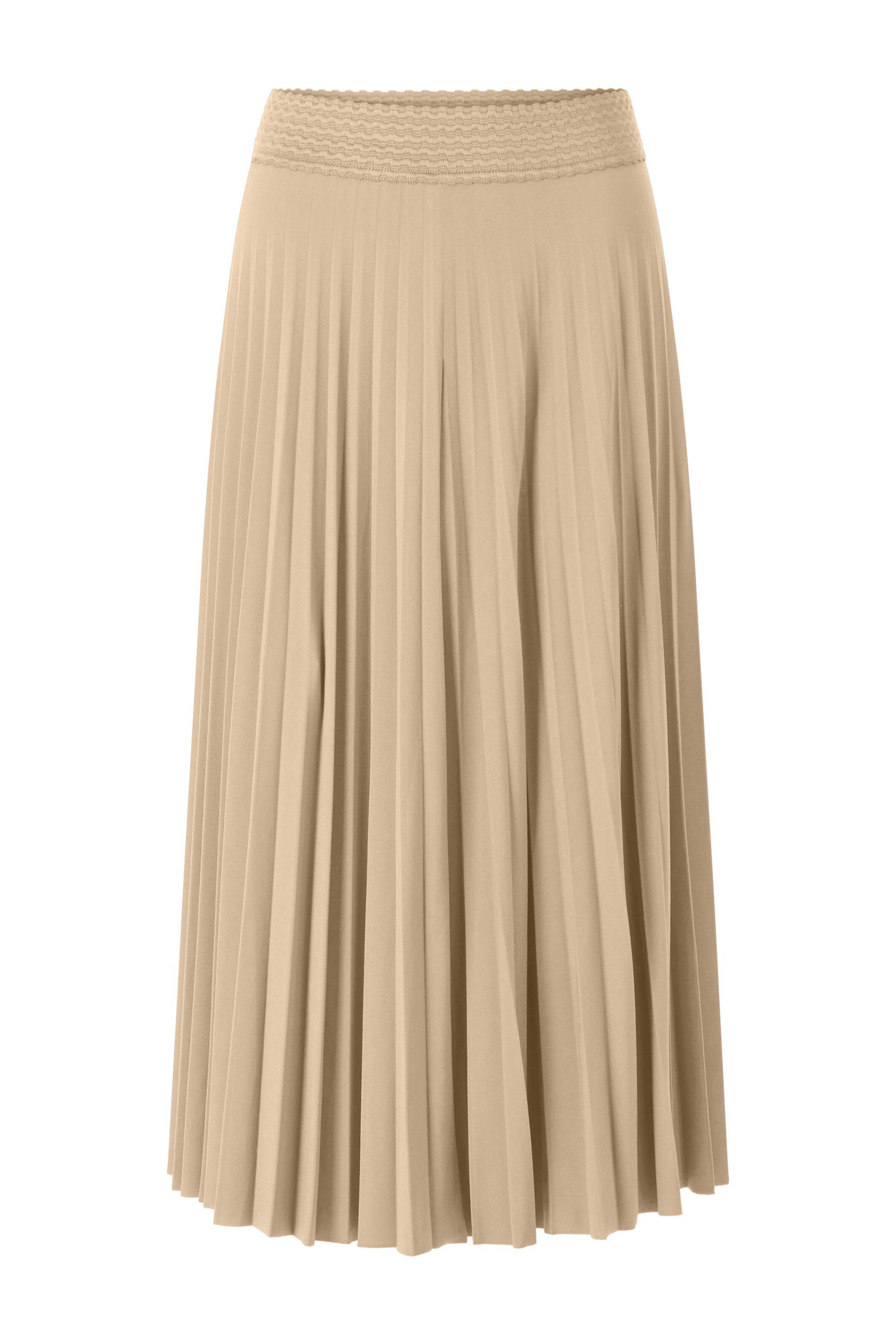 Rich & Royal - midi plissee skirt caffee latte - Gr. - 36 von Rich & Royal