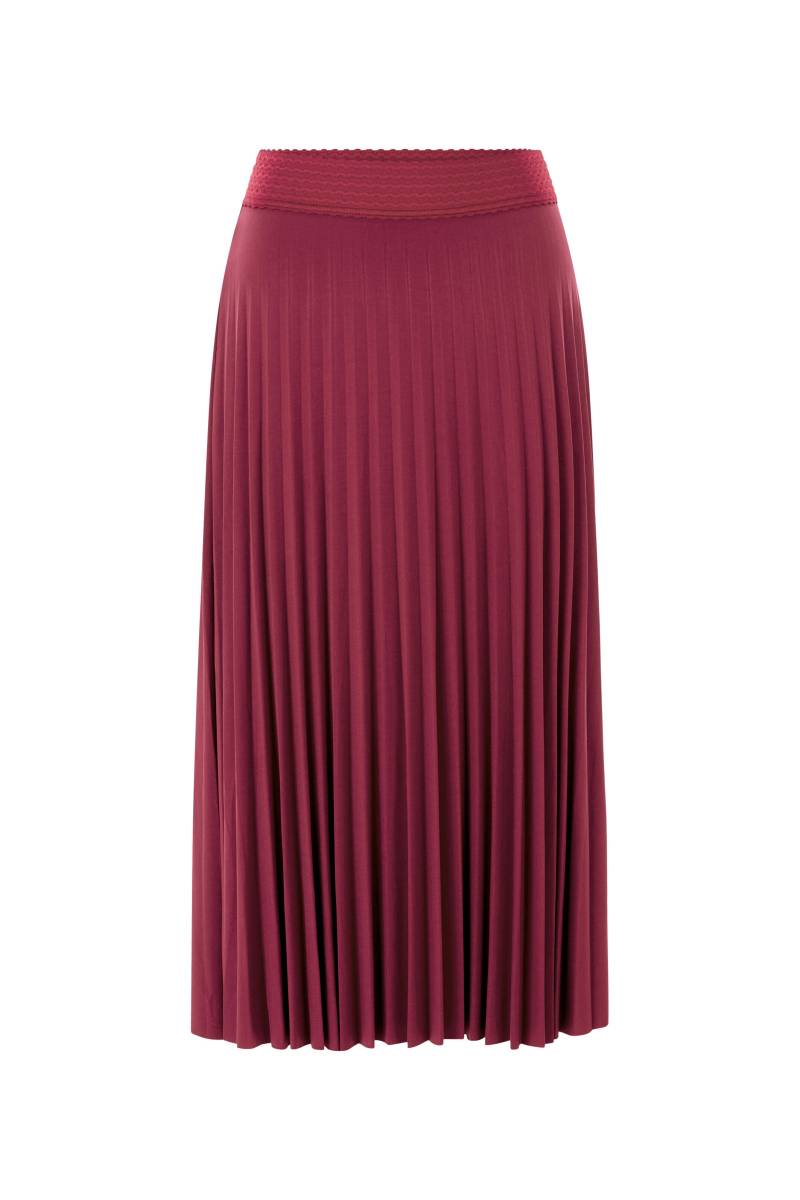 Rich & Royal - midi plissee skirt recycled ruby red - Gr. - 40 von Rich & Royal