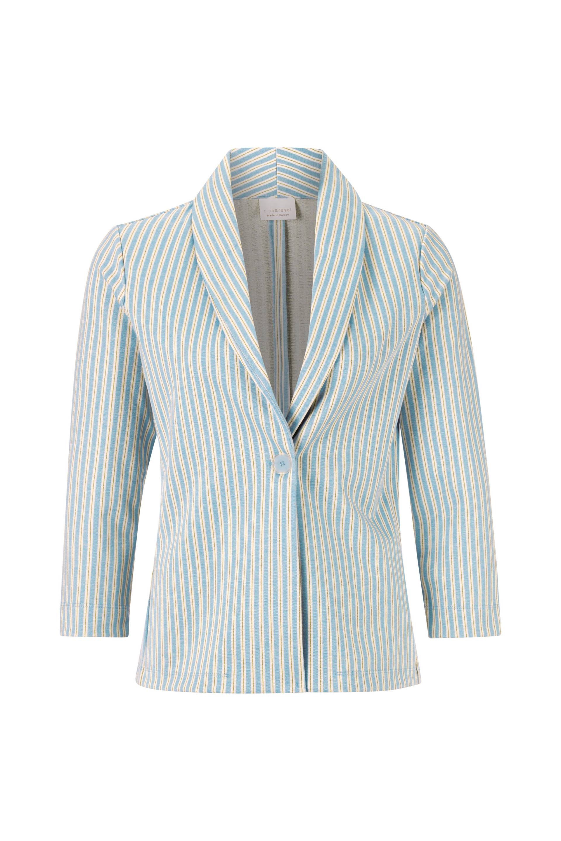 Rich & Royal - striped jacquard blazer GRS arctic blue - Gr. - S von Rich & Royal