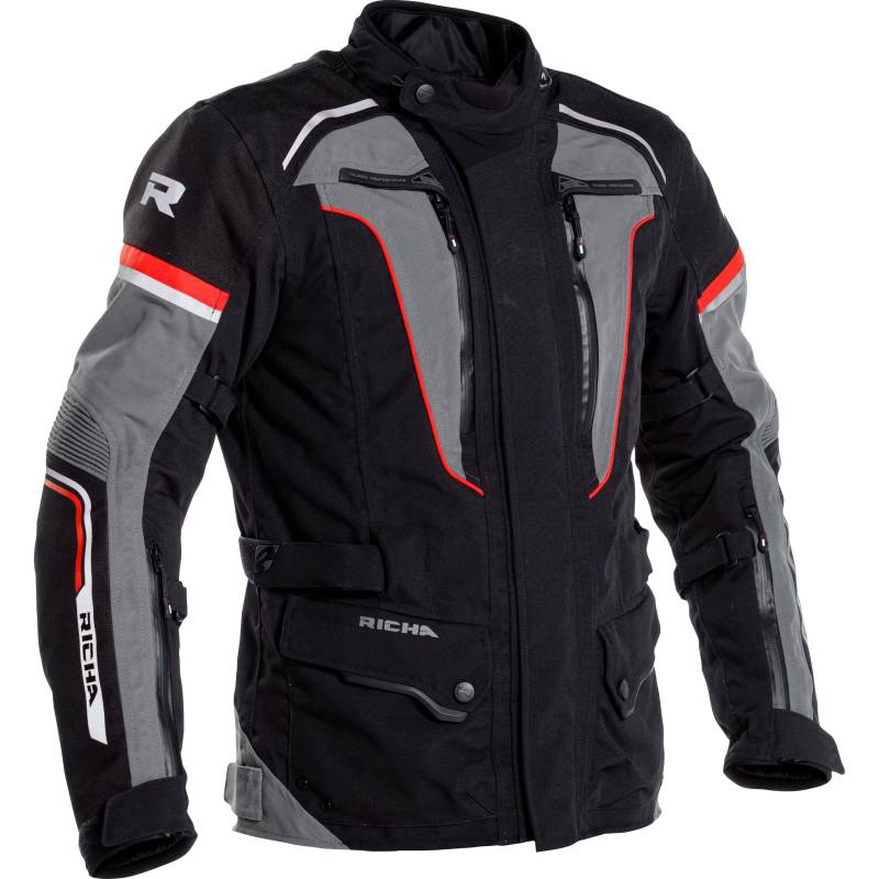 Richa Infinity 2 Pro Textiljacke schwarz/rot XXL Herren von Richa