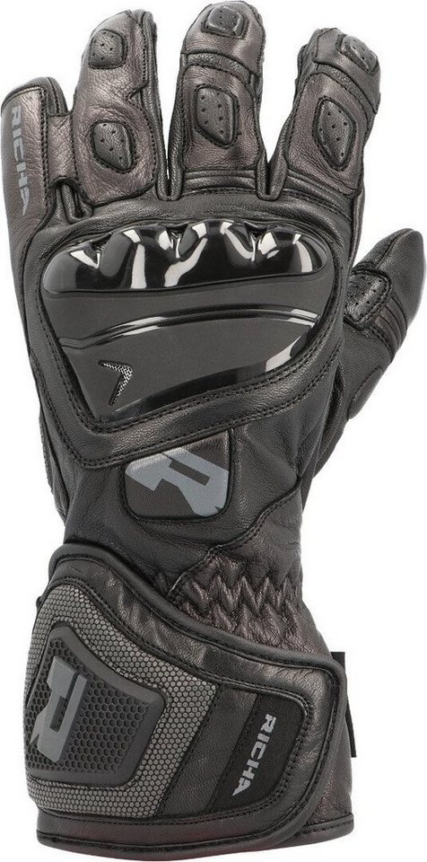 Richa Motorradhandschuhe Savage 3 Solid perforierte Motorrad Handschuhe von Richa