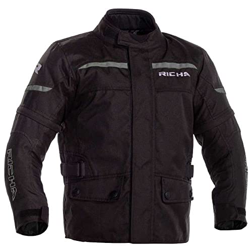 Richa Motorradjacke mit Protektoren Motorrad Jacke TIPO Kinder Textiljacke schwarz 152, Tourer, Ganzjährig, Polyester von Richa