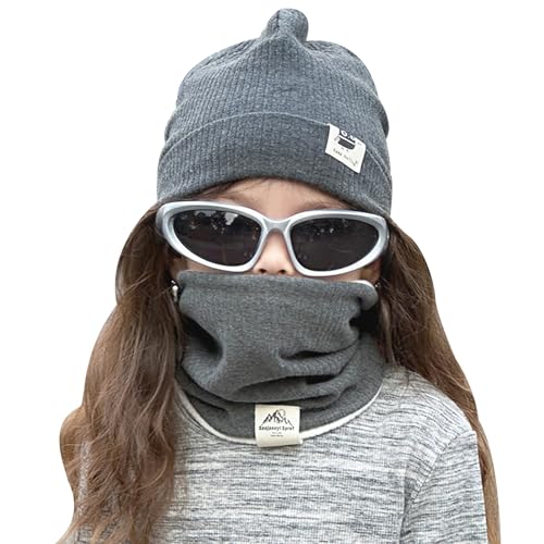 Richaa Herbst Kinder Mütze & Loop Schal Set Mode Frühling Baumwolle Beanie Halstuch Mädchen Jungen von Richaa
