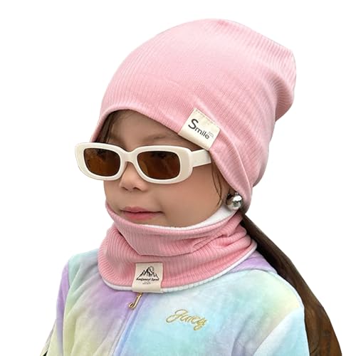 Richaa Herbst Kinder Mütze & Loop Schal Set Mode Frühling Baumwolle Beanie Halstuch Mädchen Jungen von Richaa