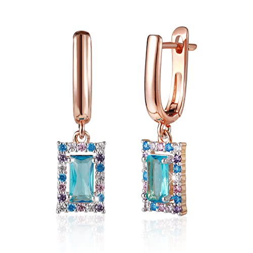 Ohrringe Damen Gold 18k Vergoldet Hängend Ohrringe Cerolen Diamant Hypoallergen Ohrring Stecker mit Zirkonia von Richapex