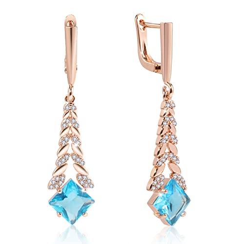 Richapex Ohrringe Damen Ohrringe Hängende Ohrringe Creolen mit Anhänger Creolen Tropfen Ohrringe Für Damen Kristalltropfen Ohrringe Schmuck Gold Ohrringe Swinging Lange von Richapex