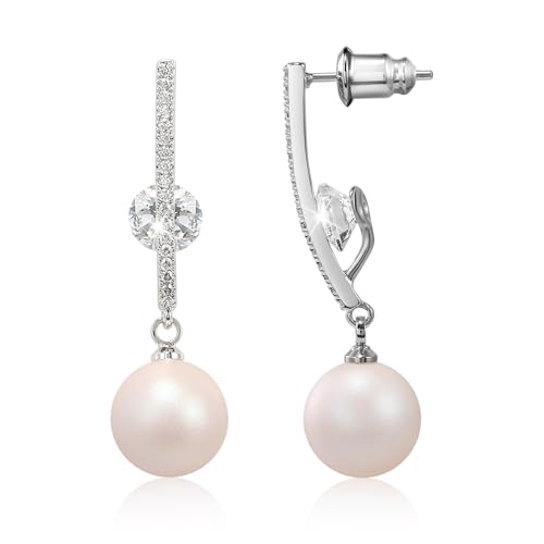 Richapex Perlen Ohrringe Hängende Ohrhänger mit 10mm Perle Damen von Richapex