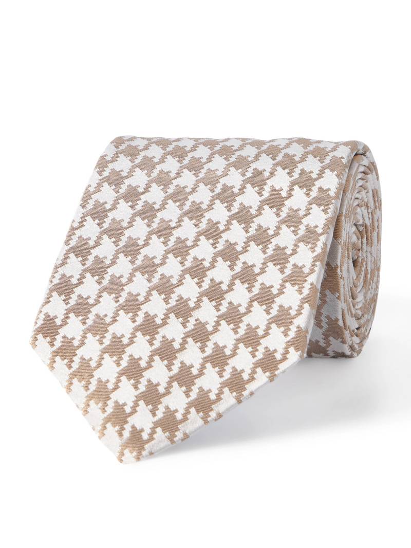 Richard James - 8cm Houndstooth Silk-Jacquard Tie - Men - Gold von Richard James
