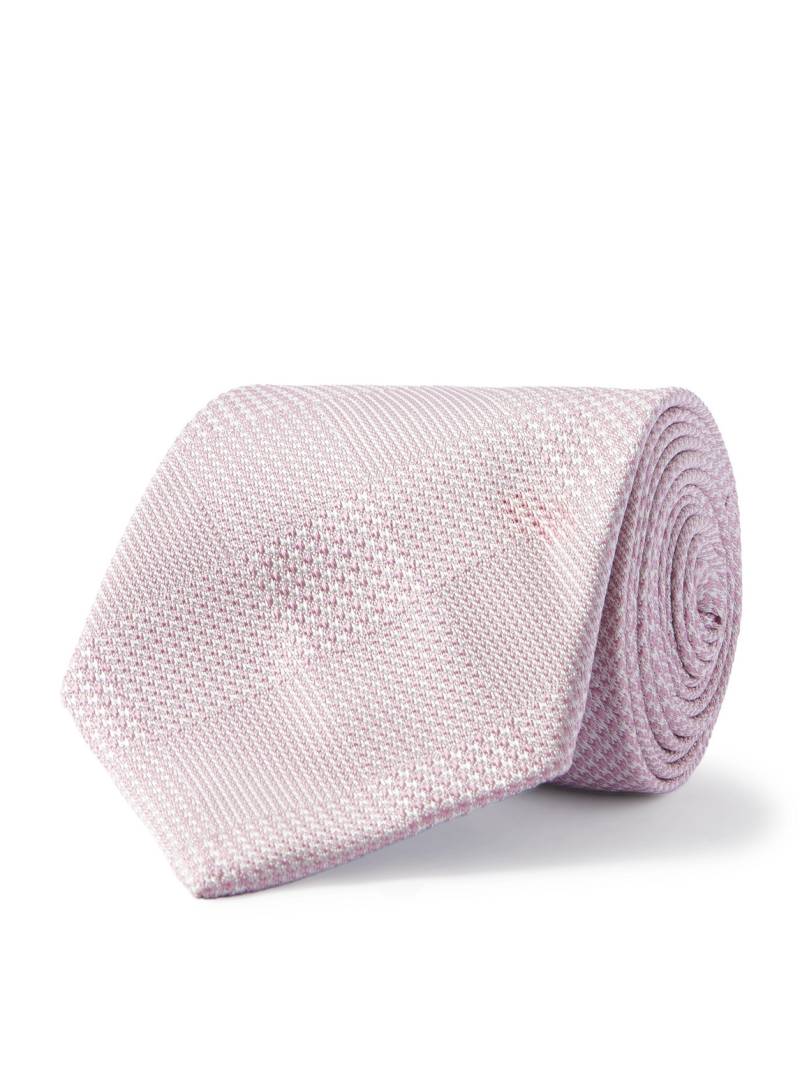 Richard James - 8cm Prince of Wales Checked Silk Tie - Men - Pink von Richard James