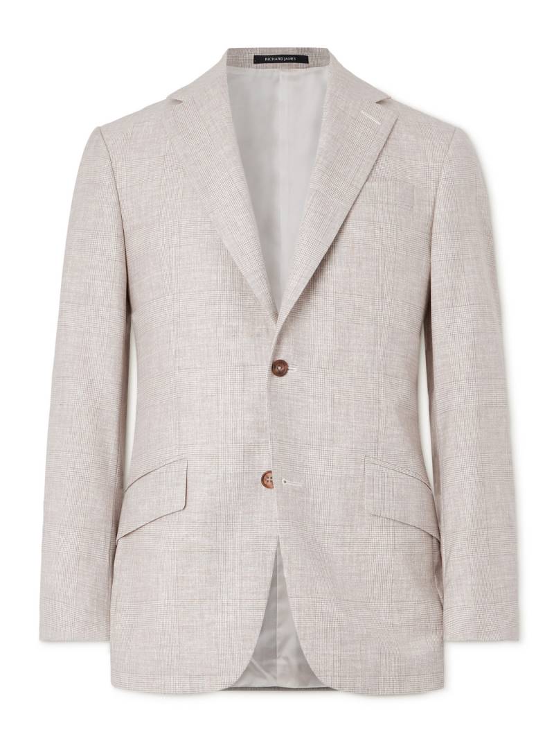 Richard James - Chapman Checked Virgin Wool Suit Jacket - Men - Neutrals - UK/US 38 von Richard James