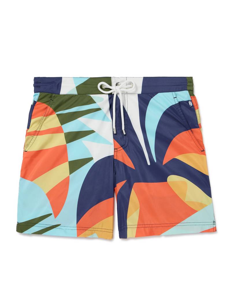 Richard James - Straight-Leg Mid-Length Printed Recycled Swim Shorts - Men - Blue - L von Richard James