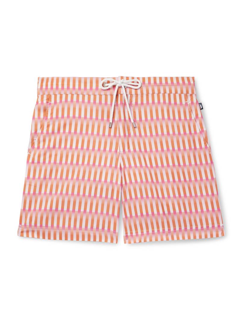 Richard James - Straight-Leg Mid-Length Striped Recycled Swim Shorts - Men - Pink - S von Richard James