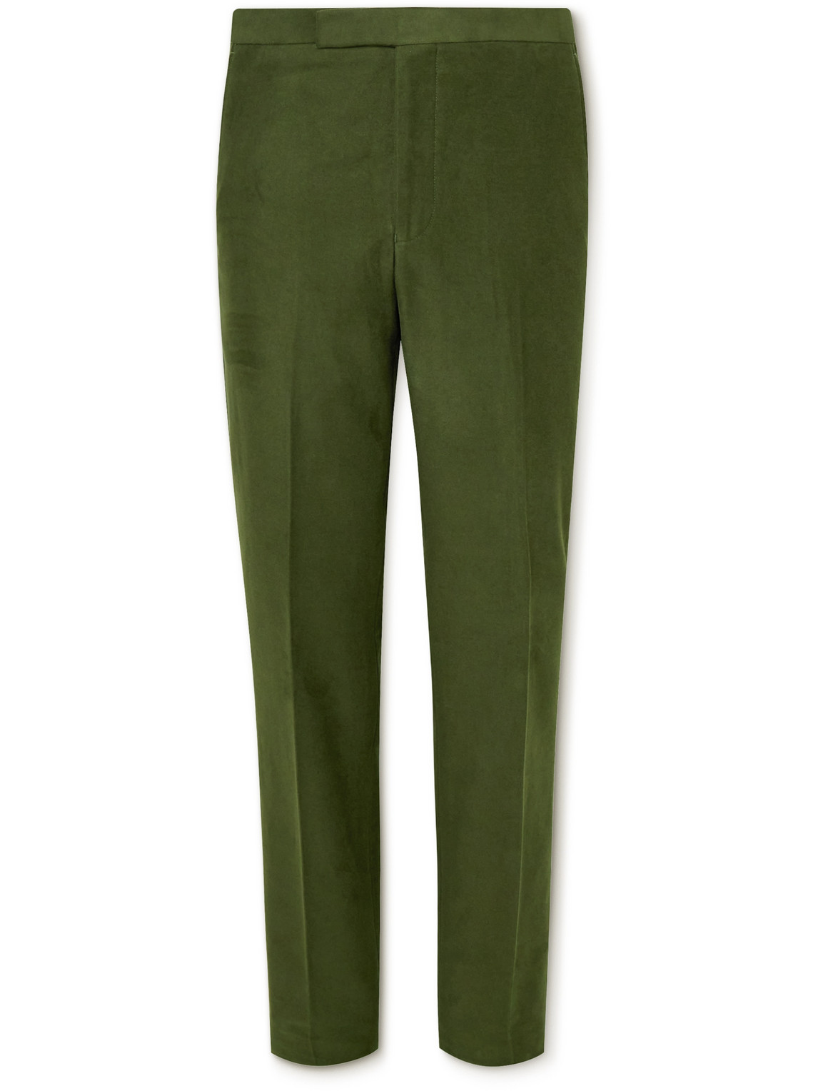Richard James - Tapered Cotton-Moleskin Trousers - Men - Green - UK/US 34 von Richard James