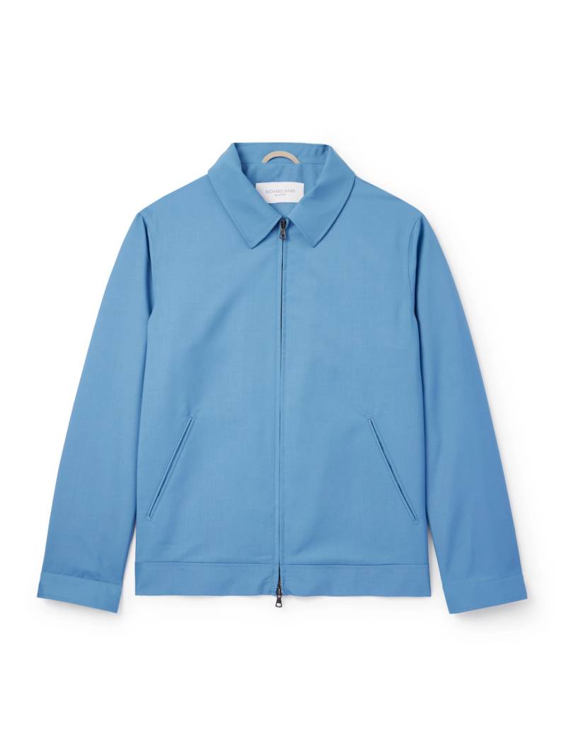 Richard James - Wool and Mohair-Blend Blouson Jacket - Men - Blue - XS von Richard James