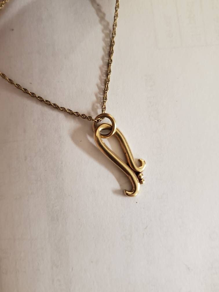 14Kt Gold Swirl Loop Charm Anhänger von RichelleJewelry