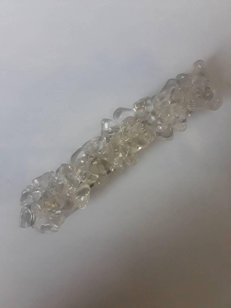Boho Perlen Klar Kristall Quarz Edelstein Haarspange von RichelleJewelry