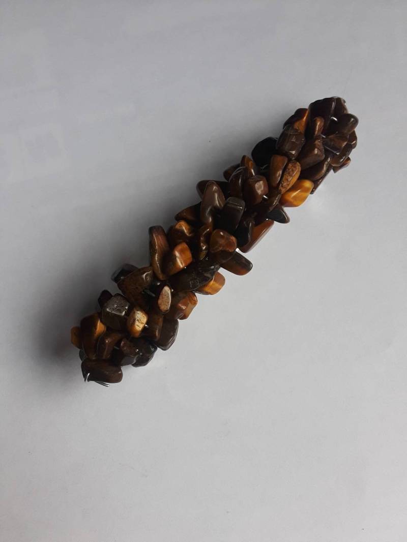 Boho Perlen Tigerauge Wire Wrapped Haarspange von RichelleJewelry