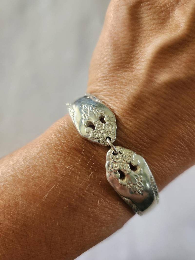 Boho Blumen Versilberte Löffel Armband von RichelleJewelry