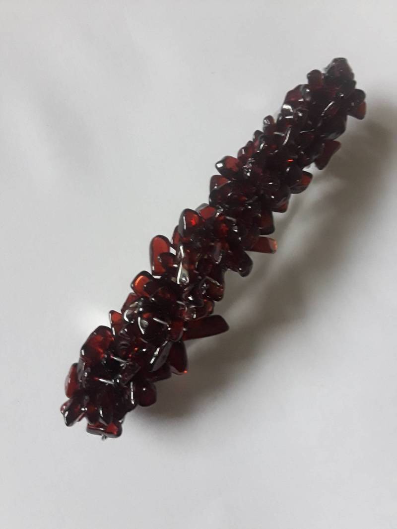 Granat Edelstein Perlen Boho Haarspange, Januar Bithstone von RichelleJewelry