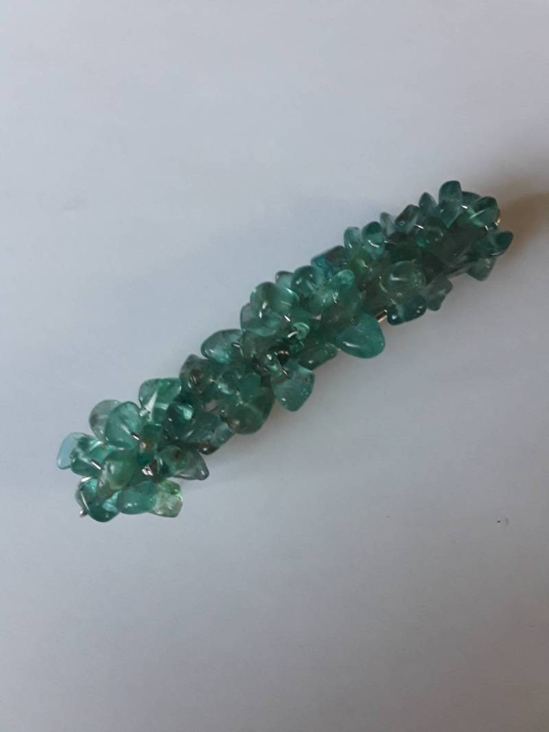 Teal Apatit Edelstein Perlen Haarspange von RichelleJewelry
