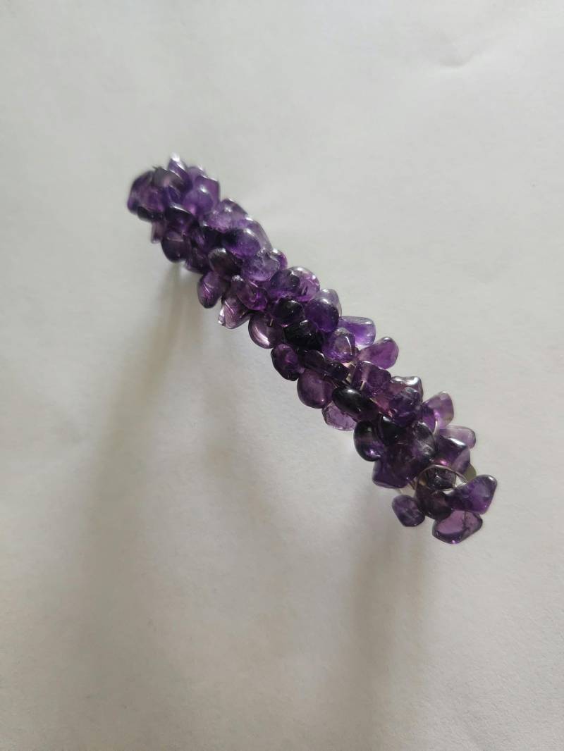 Zen Amethyst Perlen Edelstein Haarspange, Februar Geburtsstein von RichelleJewelry
