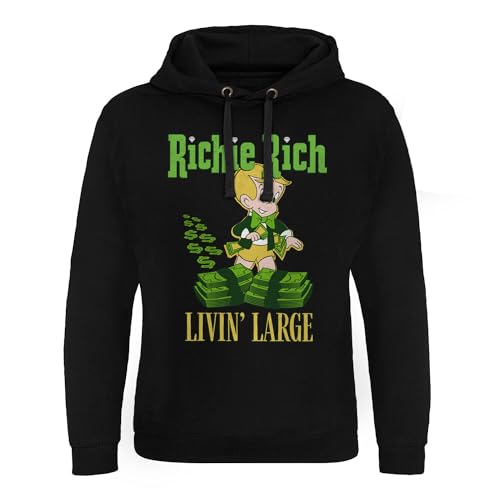 Richie Rich Offizielles Lizenzprodukt Livin' Epic Hoodie (Schwarz), Large von Richie Rich