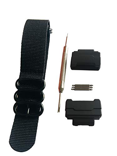 HD Conversion RAF 5 Ring Nylon Armband Adapter (16 mm) Kit für Casio GShock MIL-Schock DW-5600 DW-6900 G-5700 GA-100 GDF-100 GL-7200 GLS-5600 GW-5000 5035 (schwarz) von Richie strap