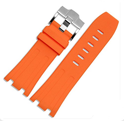 Richie strap 28 mm Gummi-Uhrenarmband im OEM-Stil für AP100 Audemars Piguet Royal Oak Offshore, Tarnfarben, Orange, Armband von Richie strap