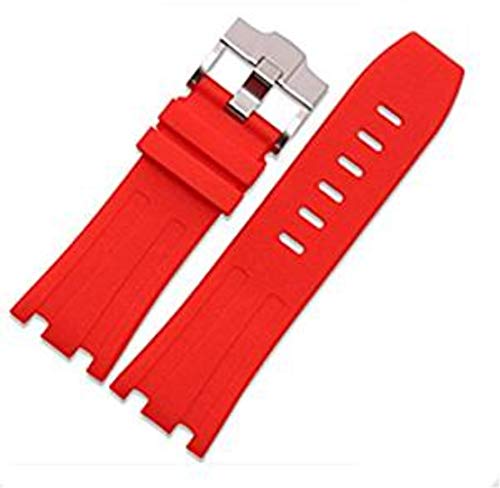 Richie strap 28 mm Gummi-Uhrenarmband im OEM-Stil für AP100 Audemars Piguet Royal Oak Offshore, Tarnfarben, rot, Armband von Richie strap