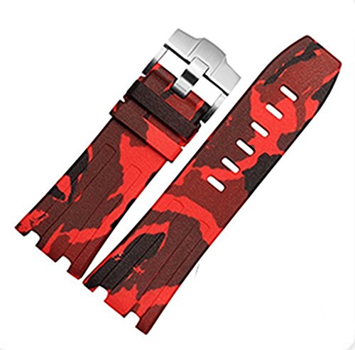 Richie-Armband, 28 mm, Camouflage-Gummi-Uhrenarmband mit Schnallenverschluss, für Audemars Piguet Royal Oak Offshore 15703 AP100 von Richie strap
