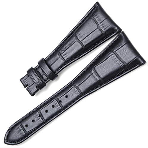 [Richie Strap] 26 mm 28 mm schwarz/braunes Lederarmband passend für Assioma Serie AA48C13GLDCH AA48BSLDCH (26 mm, schwarz) von Richie strap