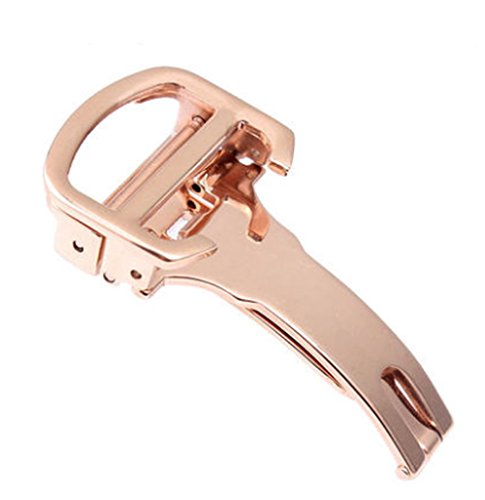 Richie Strap Uhrenarmband mit D-Schnalle aus Stahl für Cartier Pasha Tankgurte, rose gold, 12 mm, von Richie strap