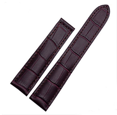 Richie strap Uhrenarmband, 16 mm, 18 mm, 20 mm, Krokodilleder-Muster, Schnalle für Panzer, Lila (ohne Schnalle), 20 mm, Armband von Richie strap