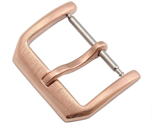 Richie strap Uhrenarmband-Schnalle, 18 mm, 20 mm, 316L-Edelstahl, Bürstenverschluss, Gehäuse für IWC-Piloten-Portugiesische Schließe, rose gold, 20 mm, Armband von Richie strap