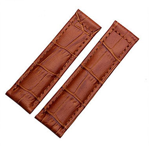Richie strap 19 mm/20 mm Lederarmband, Schnalle, passend für Rolex Daytona Submariner Uhr, hellbraun, 20 mm, Armband von Richie strap