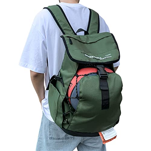 Basketball Bag Basketballtaschen Basketball Tasche wasserdichte Basketball Backpack Drawstring Rucksack Fußball Rucksack Turnbeutel Für Outdoor, Sport, Fitness (Grün) von Richolyn