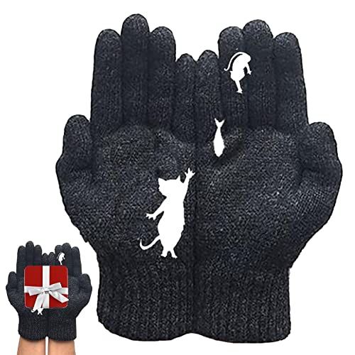 Richolyn Winter-Strickhandschuhe – Dicke und warme Handschuhe für Männer und Frauen | Fingerhandschuhe mit vollem Gummizug, weich, für Handwärmer von Richolyn