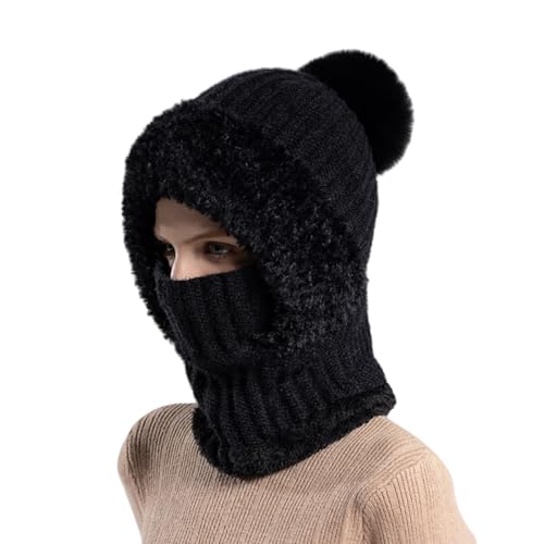Richoose Damen gestrickt Plüsch Loop-Schal mit Strickmütze, Winter Mode warm Winddicht Radfahren Knit Beanie Hüte von Richoose
