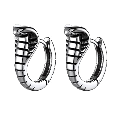 Richsteel Cobra Ohrringe Schmuck für Männer Frauen Breite 2,8 mm * 11,3 mm Innendurchmesser Edelstahl Farbe Silber Richsteel Cobra Ohrringe Schmuck für Männer Frauen Breite 2,8 mm * 11,3 mm Innendurchmesser Edelstahl Farbe Silber von Richsteel