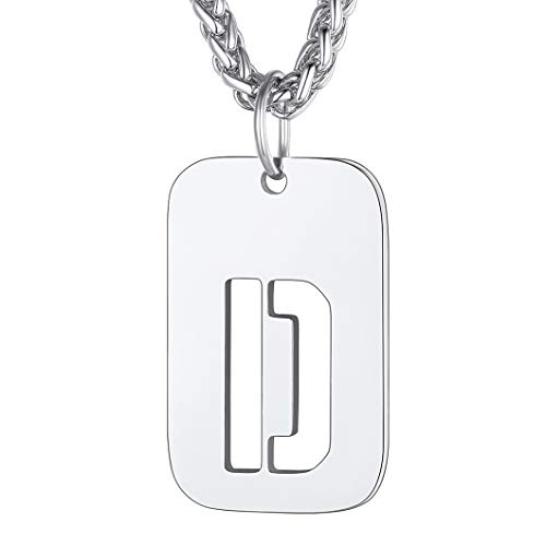 Richsteel Edelstahl Buchstabe anhänger Damen Herren Halskette mit Dog Tag Anhänger für Party von Richsteel