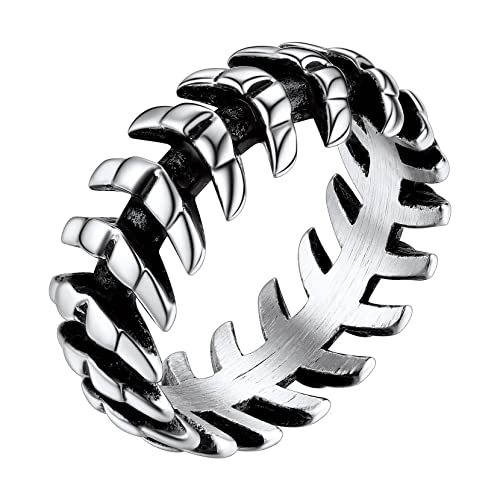 Richsteel Edelstahl Fingerring für Herren Männer Punk Gotik Schlangenring in Größe 59 Vintage Schlange Schmuck für Freunden Ehemann von Richsteel